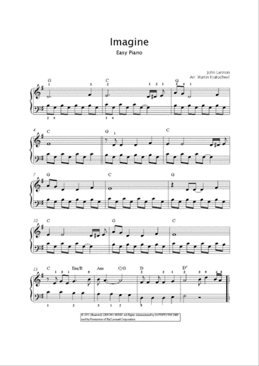 Imagine Easy Piano scores gallery preview page 2