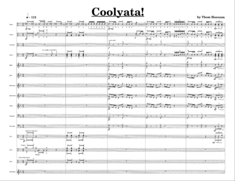 Coolyata! w/Tutor Tracks Percussion Ensemble scores gallery preview page 3