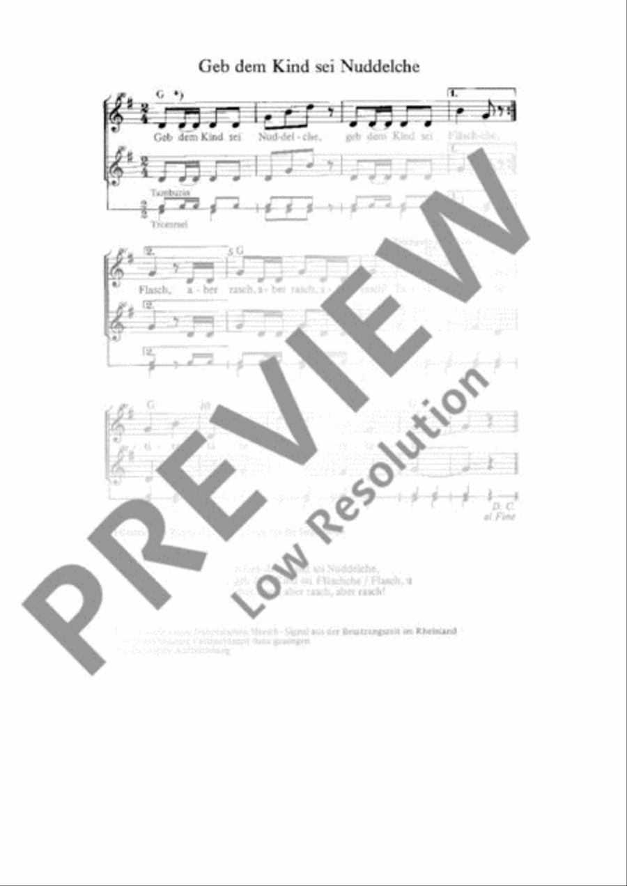 Geb dem Kind sei Nuddelche Soprano Recorder scores gallery preview page 2