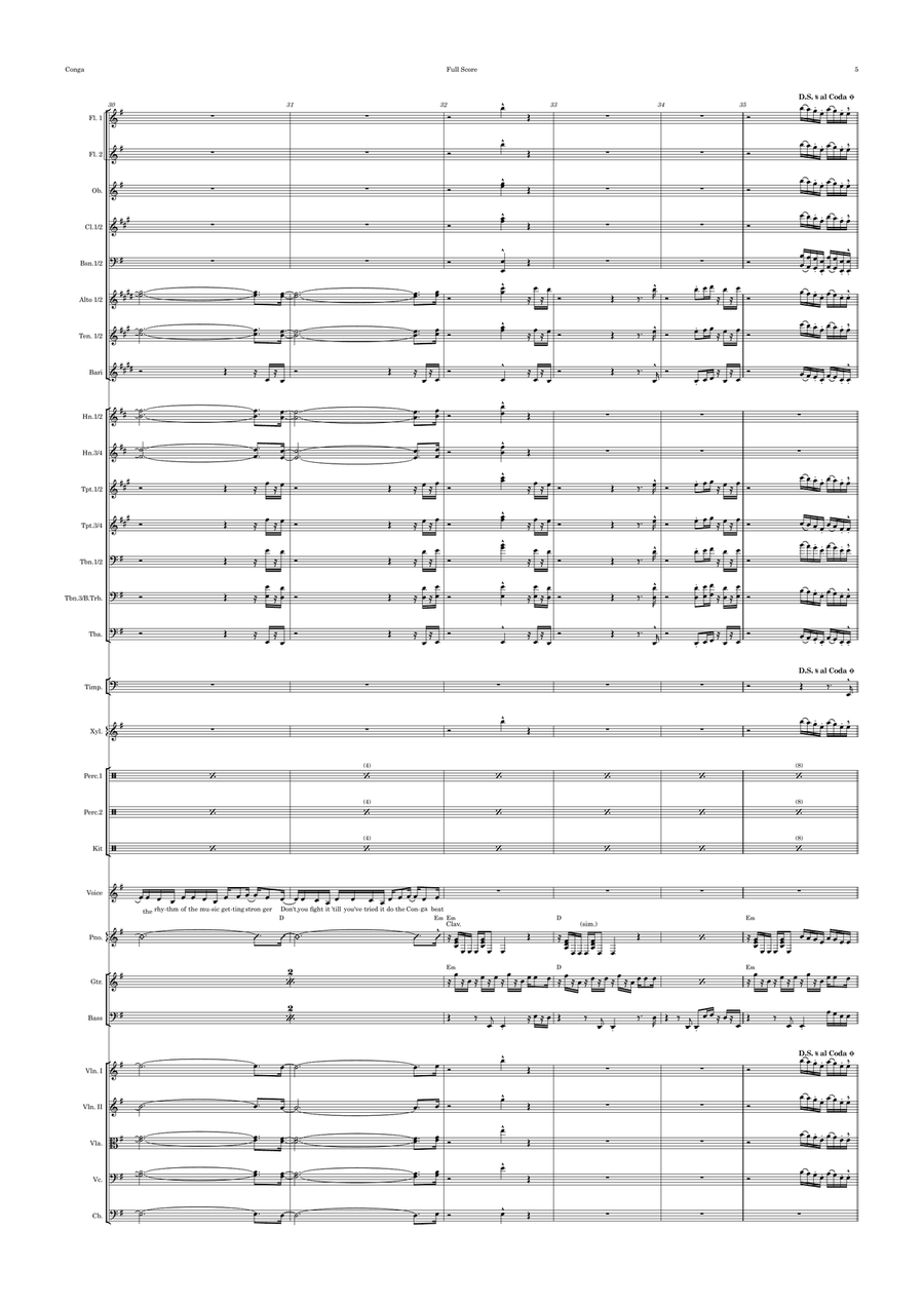 Conga Conga Full Orchestra scores gallery preview page 5