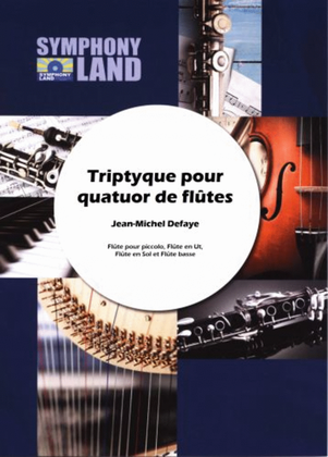 Triptique pour quatuor de flutes flute pour piccolo , flute en ut , flute en sol , flute basse