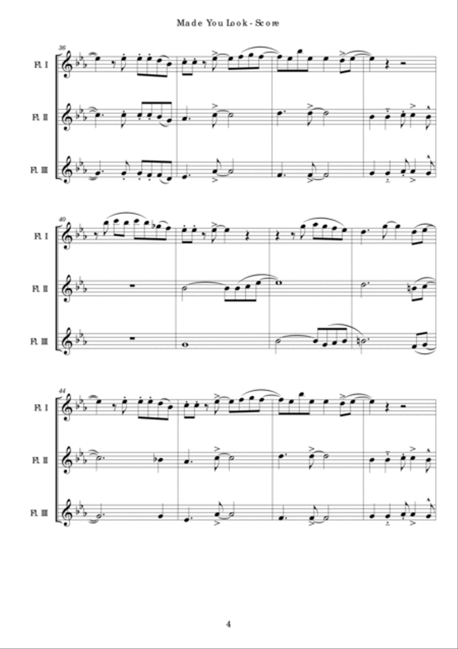 Made You Look Woodwind Trio scores gallery preview page 5