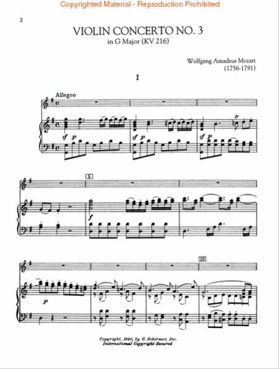 Violin Concertos Nos. 3, 4, 5 Violin Solo scores gallery preview page 2