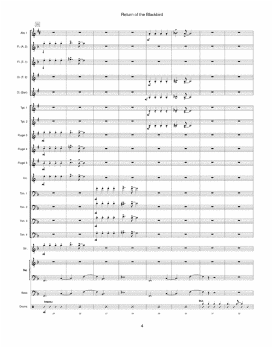 Return of the Blackbird Jazz Ensemble scores gallery preview page 4
