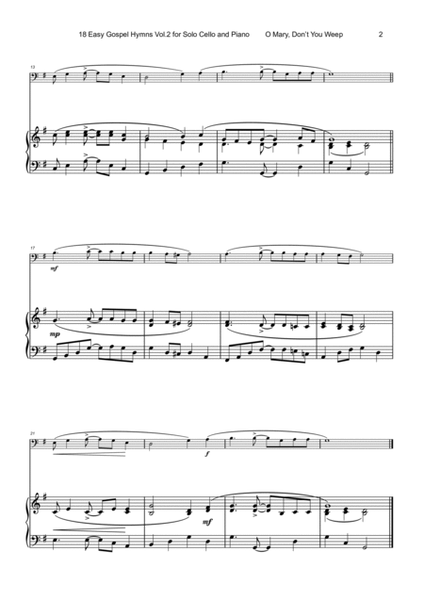 18 Gospel Hymns Vol.2 for Solo Cello and Piano