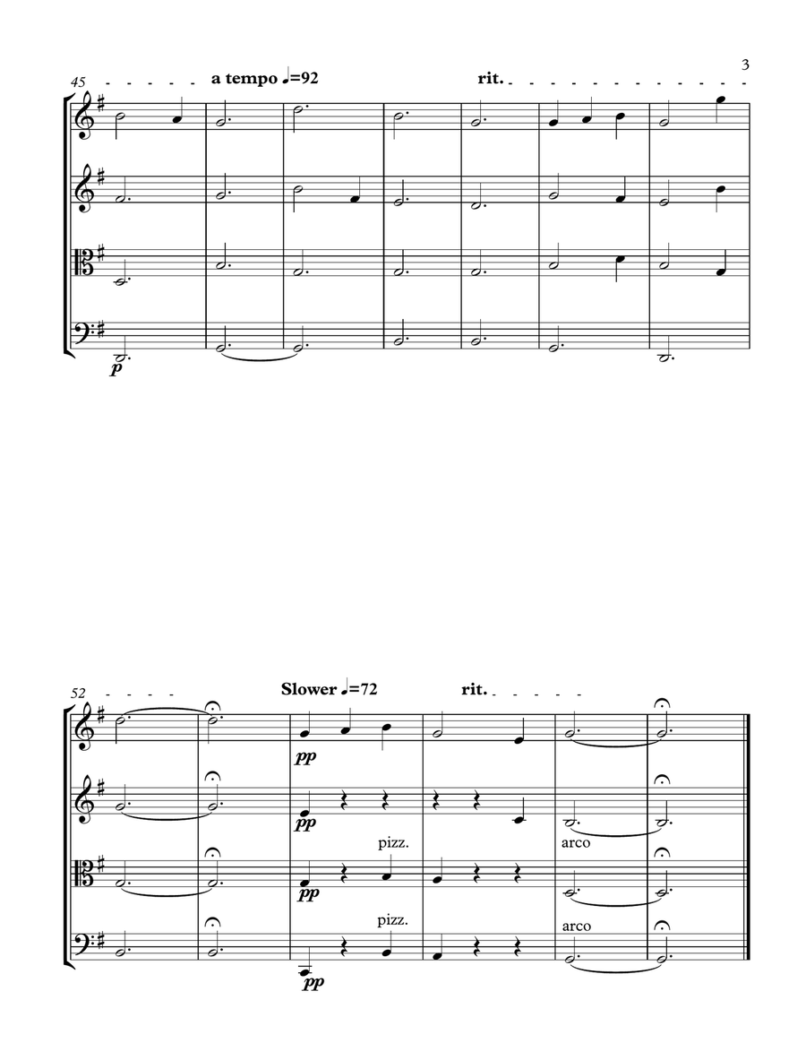 O Mio Babbino Caro (String Quartet) String Quartet scores gallery preview page 3
