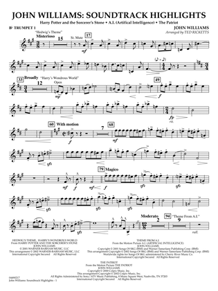 John Williams: Soundtrack Highlights (arr. Ted Ricketts) - Bb Trumpet 1