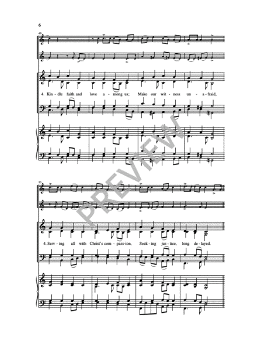 God Who at the Font Once Named Us 4-Part scores gallery preview page 7