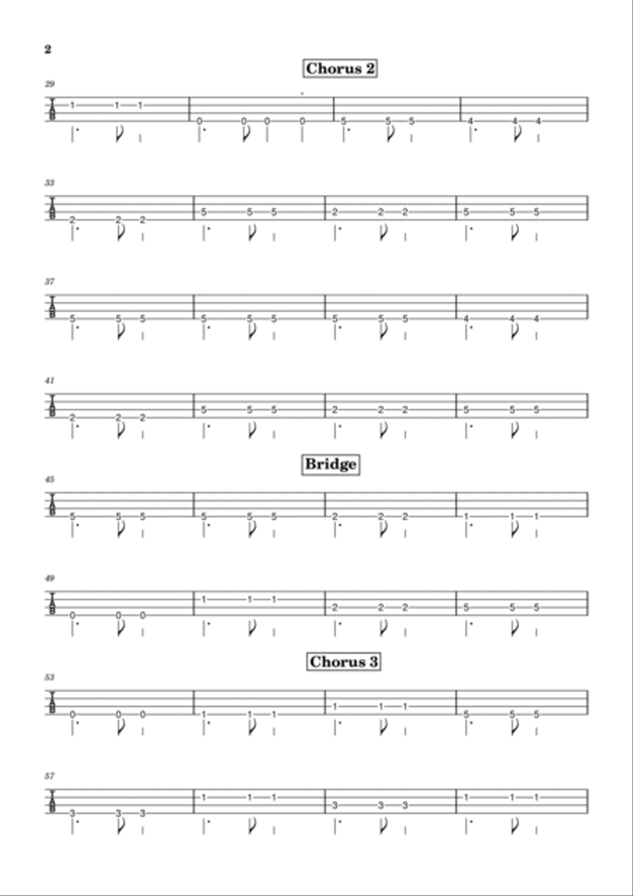 I Promise Guitar Tablature scores gallery preview page 2