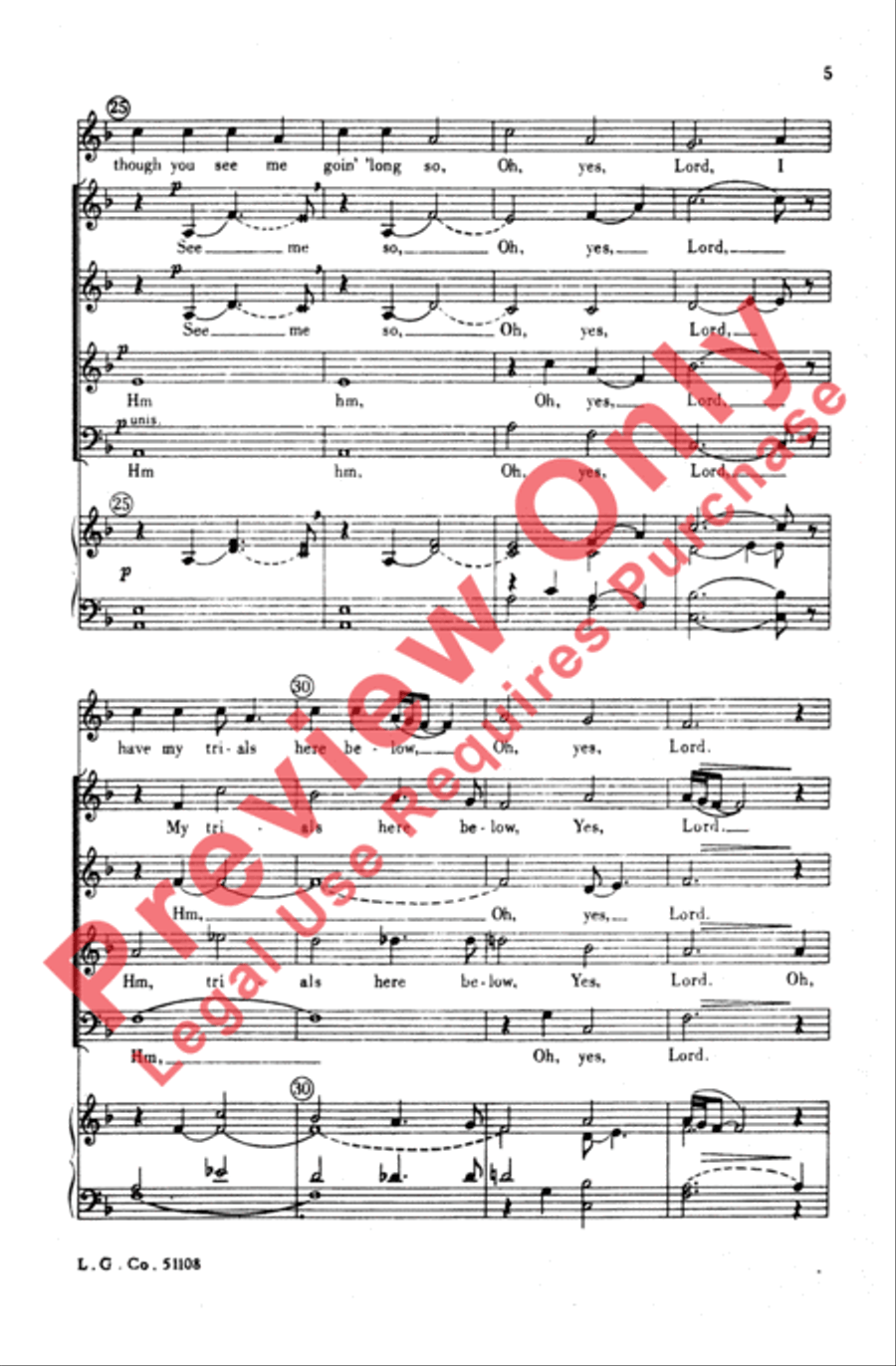 Nobody Knows 4-Part scores gallery preview page 5