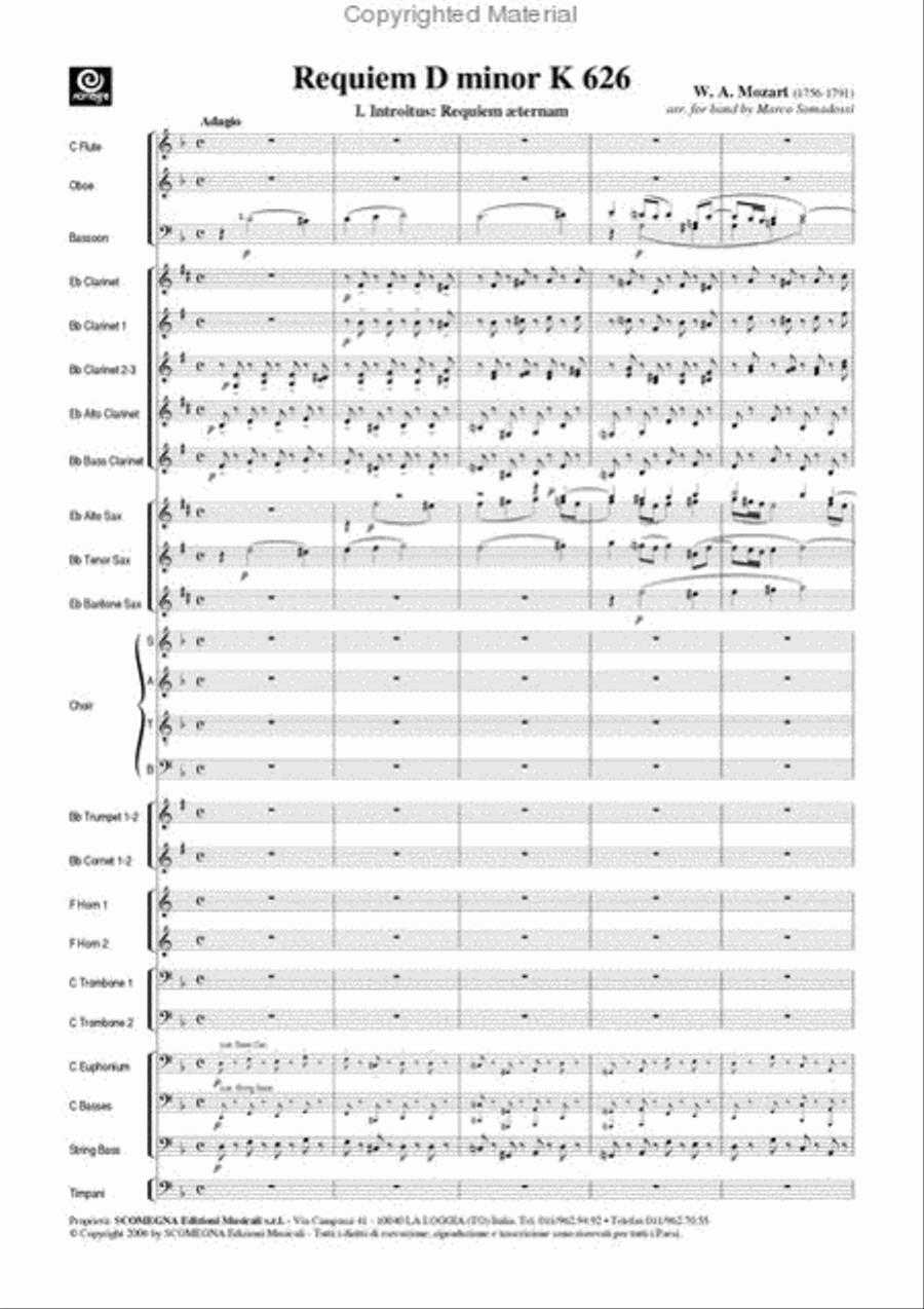 Requiem in D Minor K 626 Concert Band scores gallery preview page 3