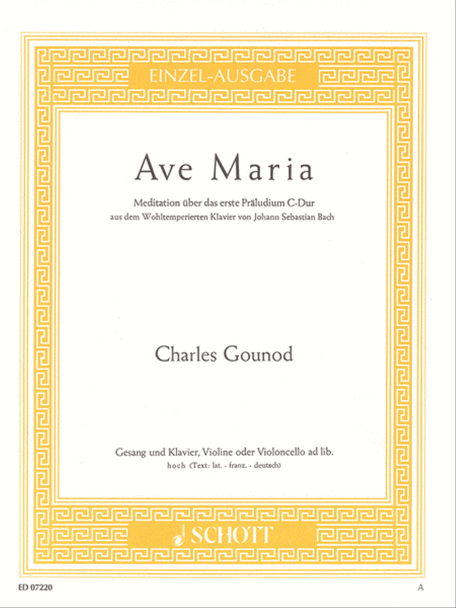 Ave Maria (1854) High Voice scores gallery preview page 1
