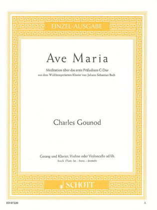 Book cover for Ave Maria (1854)