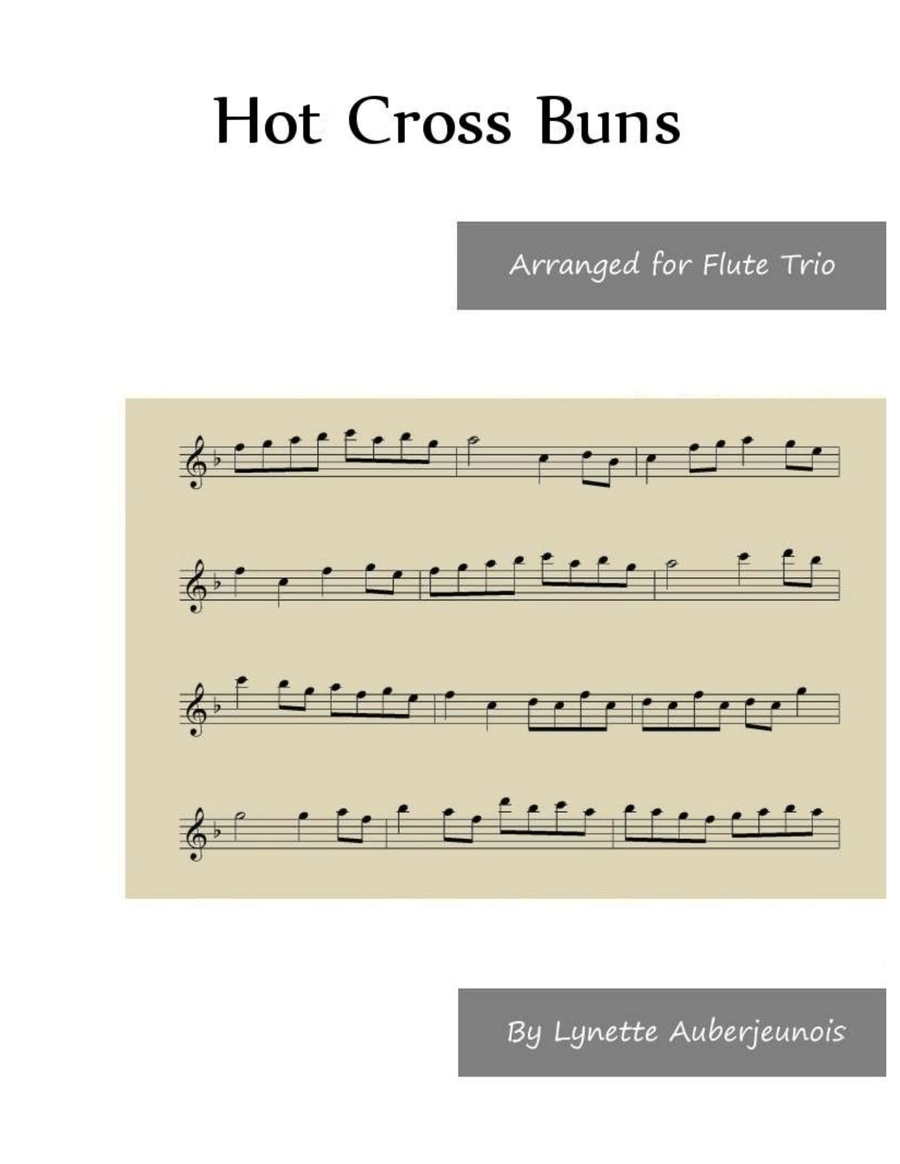 Hot Cross Buns - Flute Trio Flute Trio scores gallery preview page 1