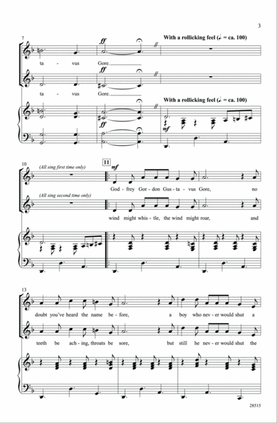 Godfrey Gordon Gustavus Gore 2-Part scores gallery preview page 3