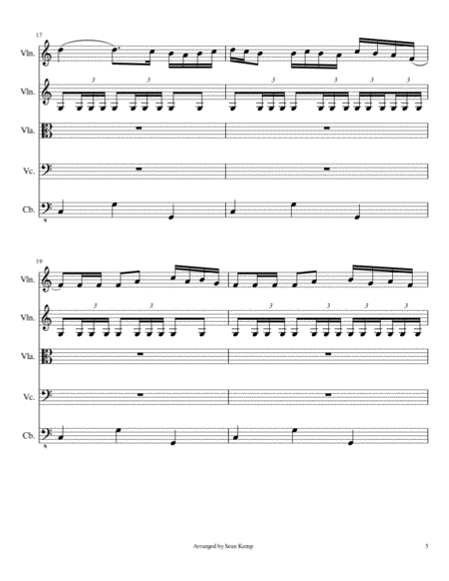 Bolero arranged for String Quintet String Quintet scores gallery preview page 5