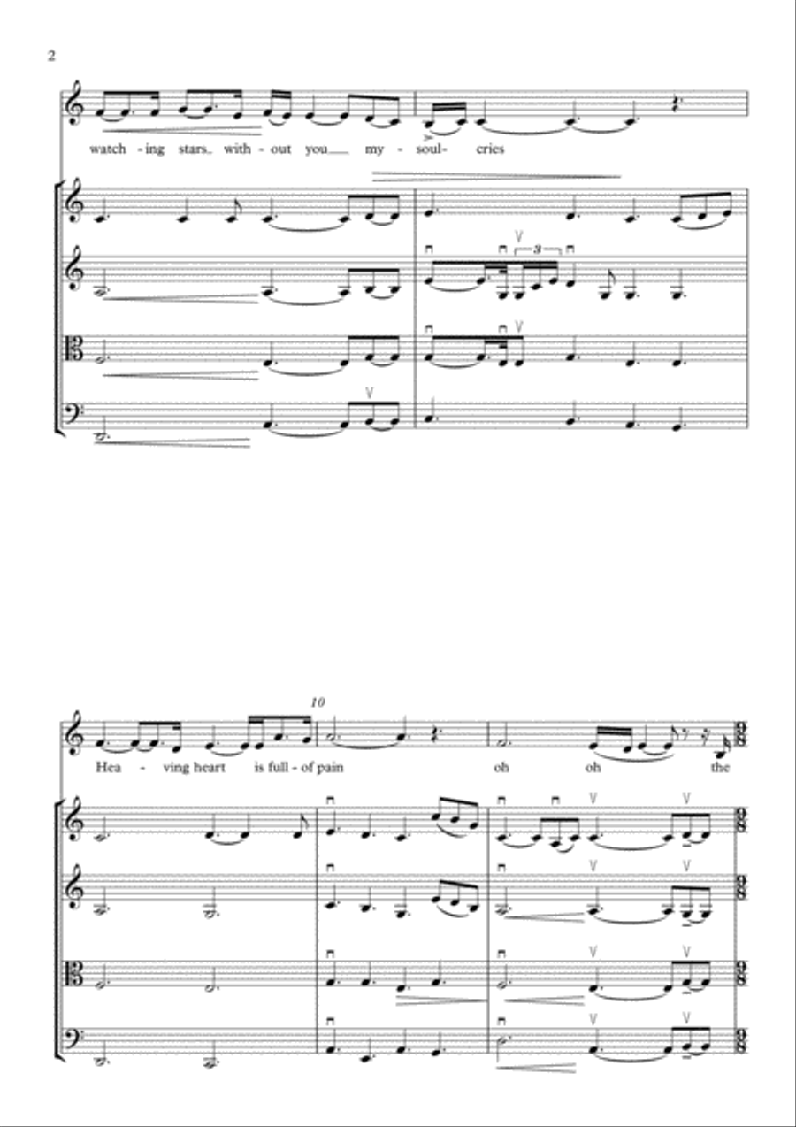 Kissing You String Quartet scores gallery preview page 6