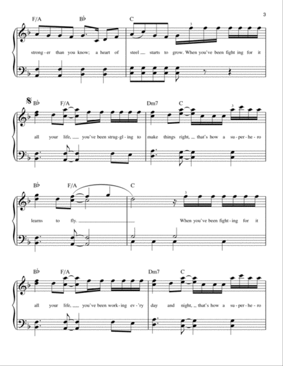 Superheroes Superheroes Easy Piano scores gallery preview page 3