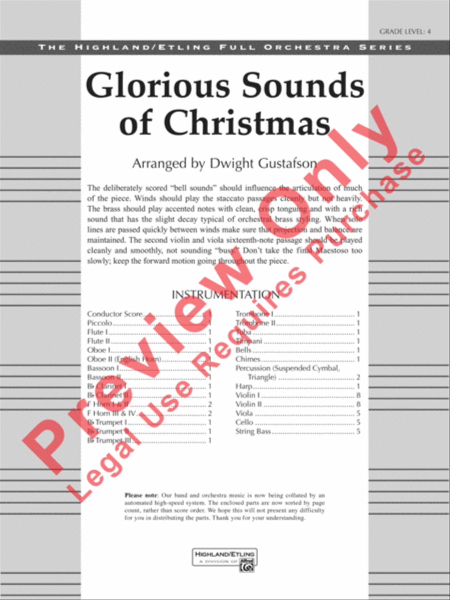 Glorious Sounds of Christmas Full Orchestra scores gallery preview page 2