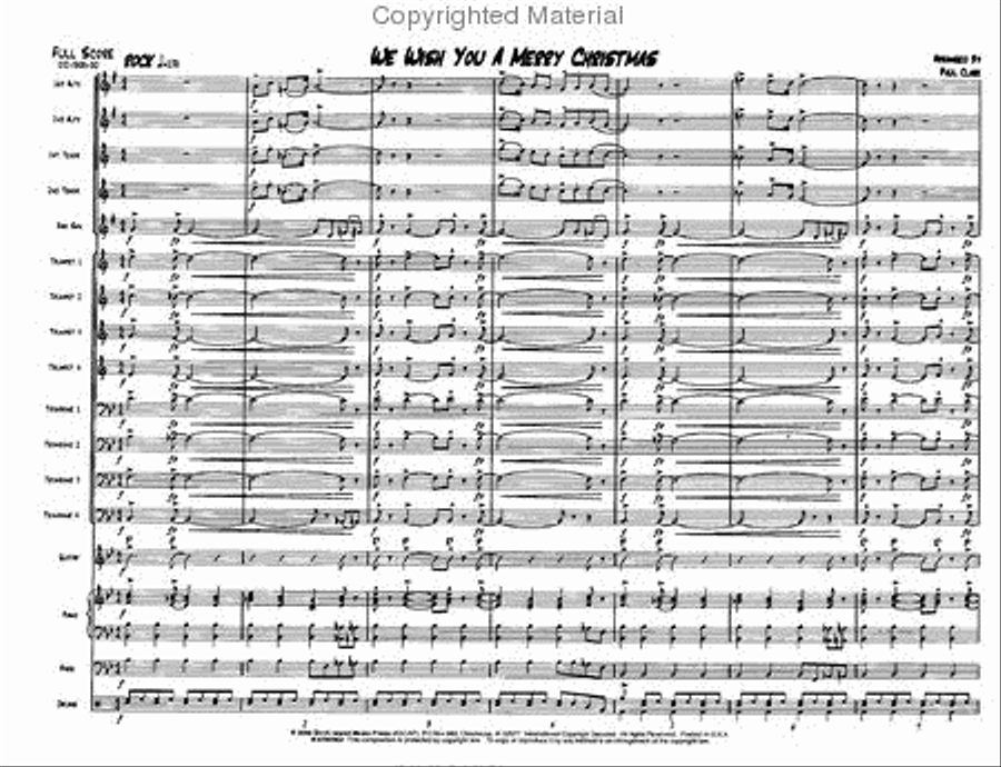 We Wish You a Merry Christmas Jazz Ensemble scores gallery preview page 2