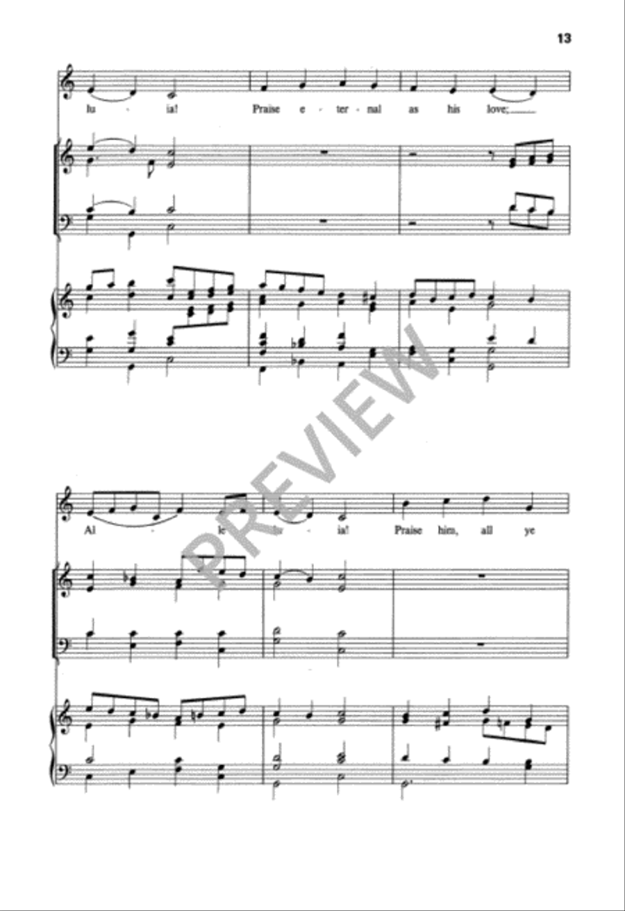 Jesus Christ Is Risen Today 4-Part scores gallery preview page 14