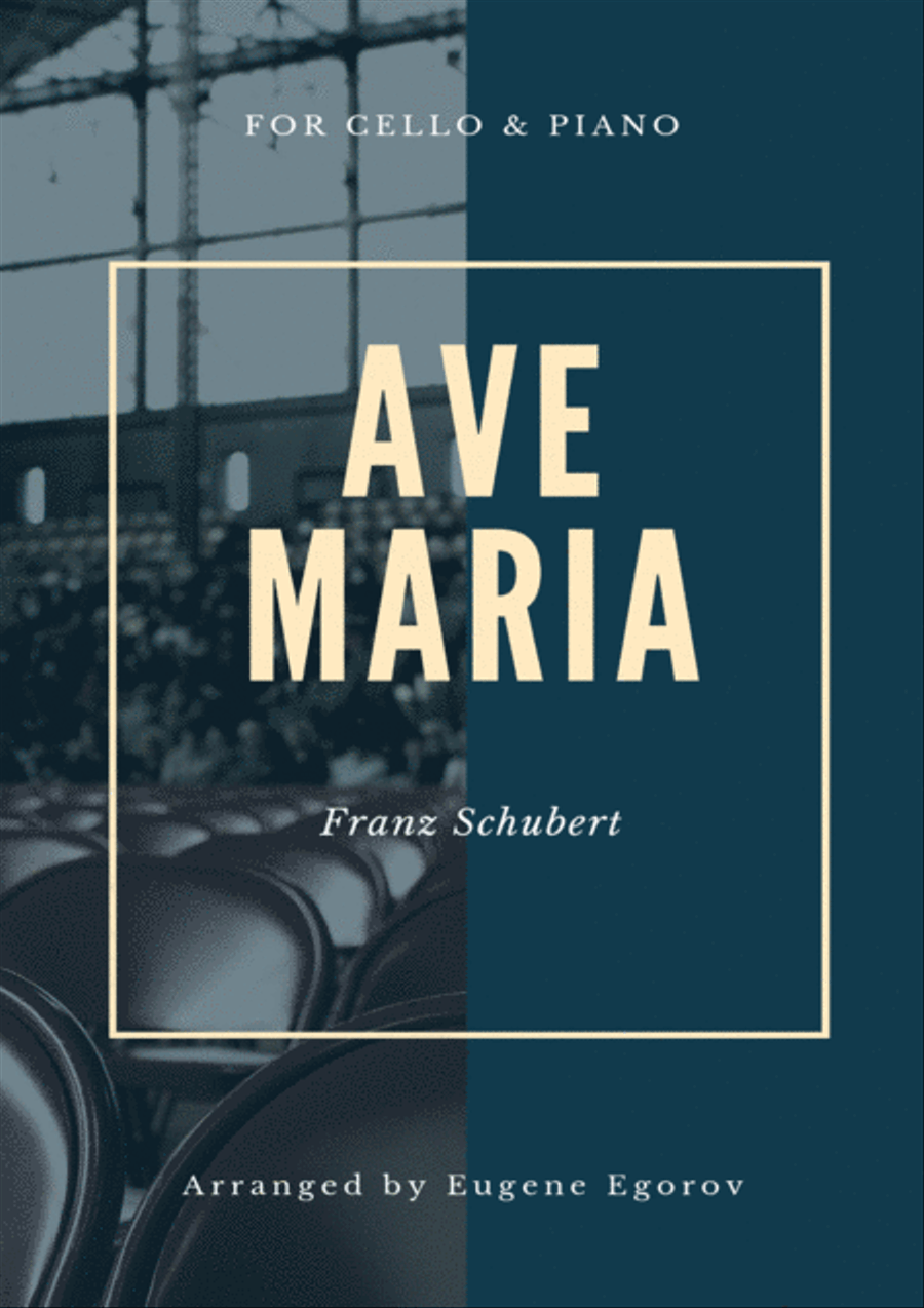 Ave Maria, Franz Schubert, For Cello & Piano Piano scores gallery preview page 1