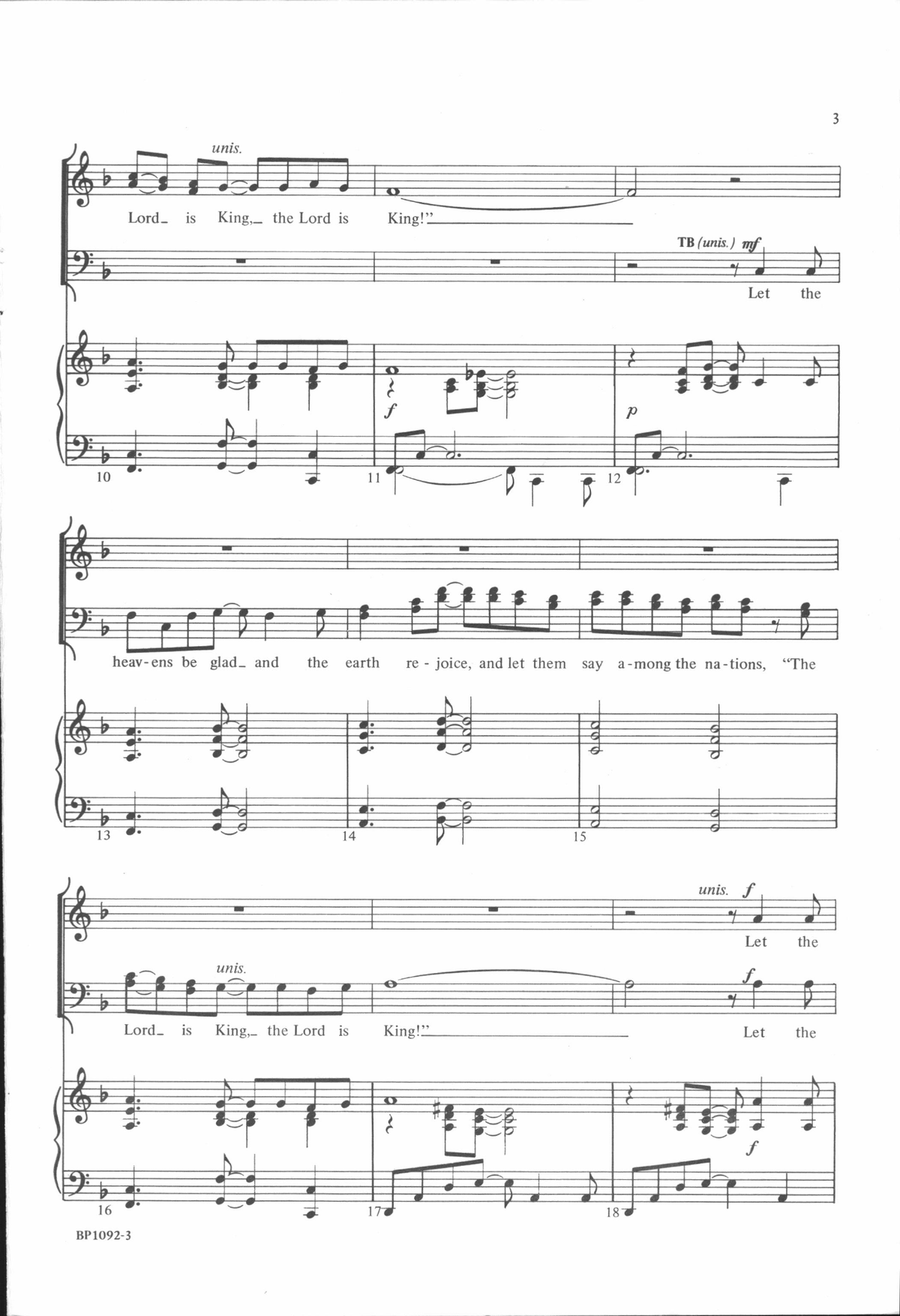 Let the Heavens Be Glad 4-Part scores gallery preview page 3