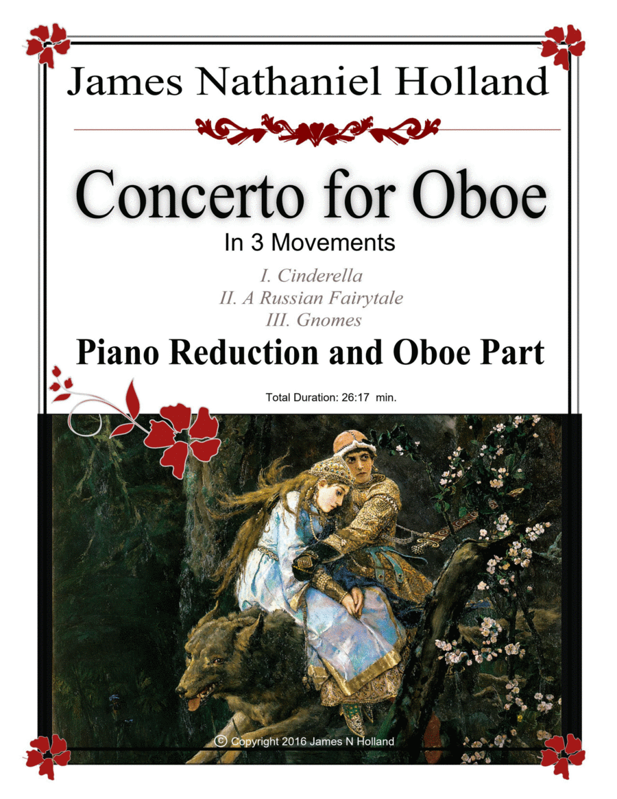 Concerto for Oboe Arranged for Oboe and Piano Orchestral Reduction Score Piano scores gallery preview page 1