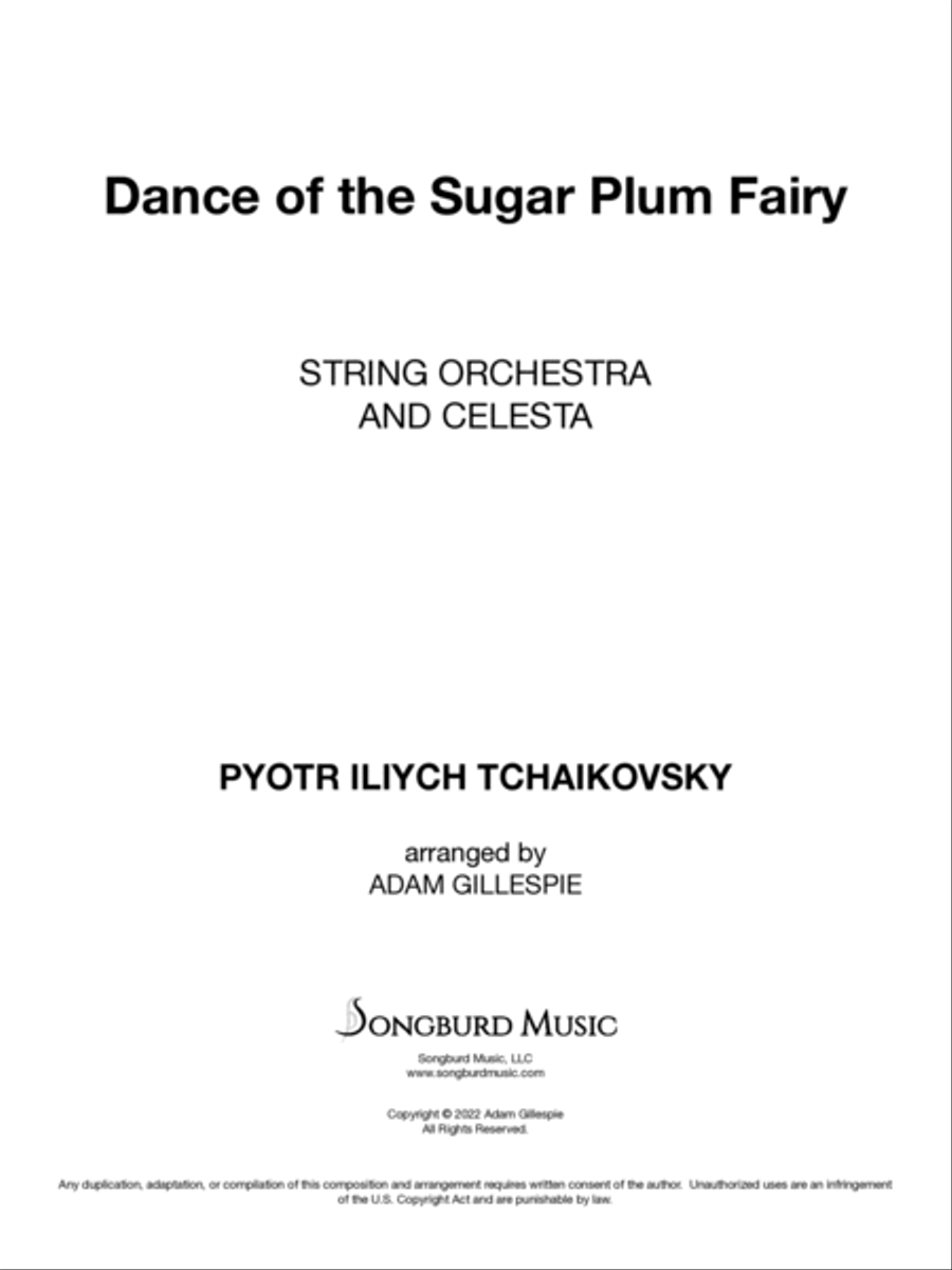 Dance of the Sugar Plum Fairy String Orchestra scores gallery preview page 2
