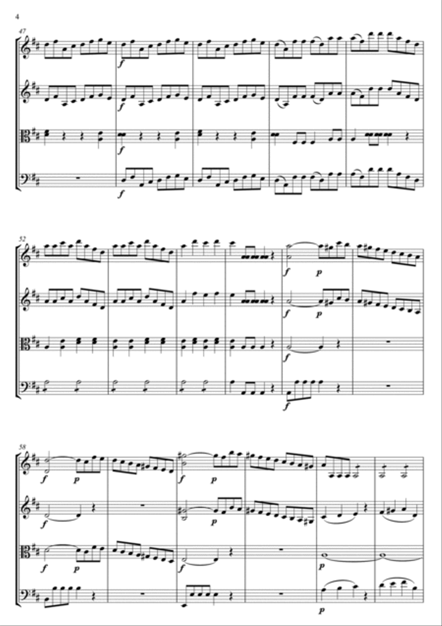 Don Giovanni Don Juan Overture String Quartet scores gallery preview page 5