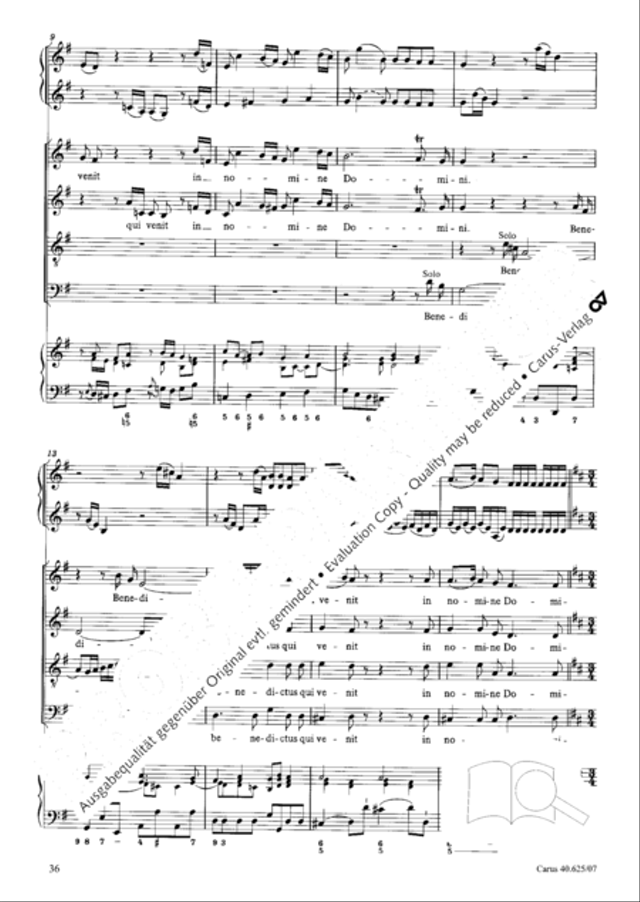 Missa brevis in D Major, K. 194 4-Part scores gallery preview page 37