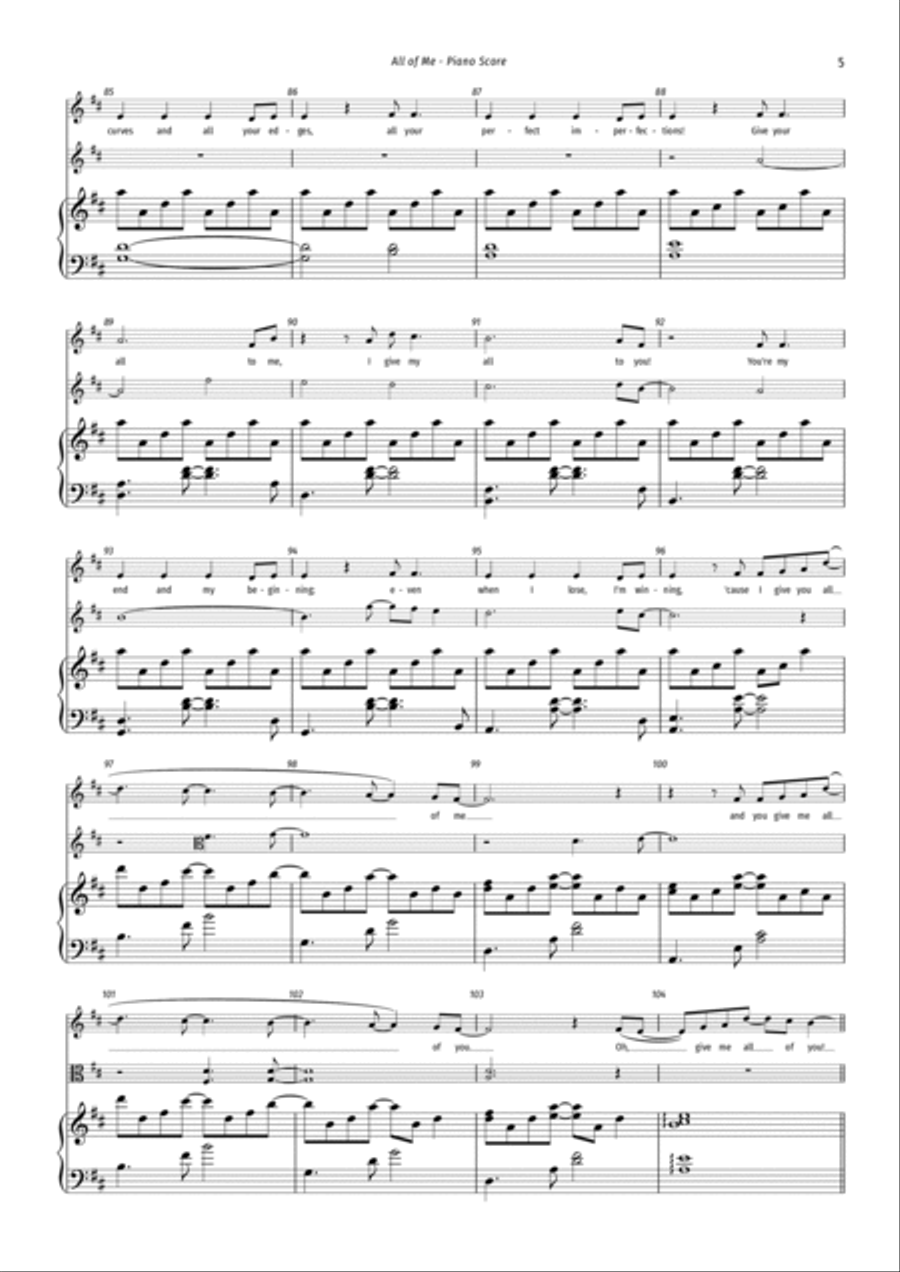 All Of Me Voice scores gallery preview page 5