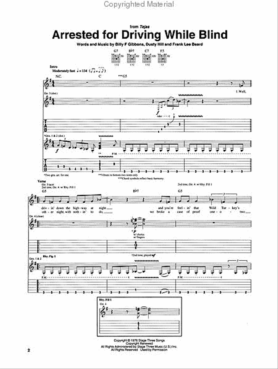 ZZ Top Guitar Classics Electric Guitar scores gallery preview page 2