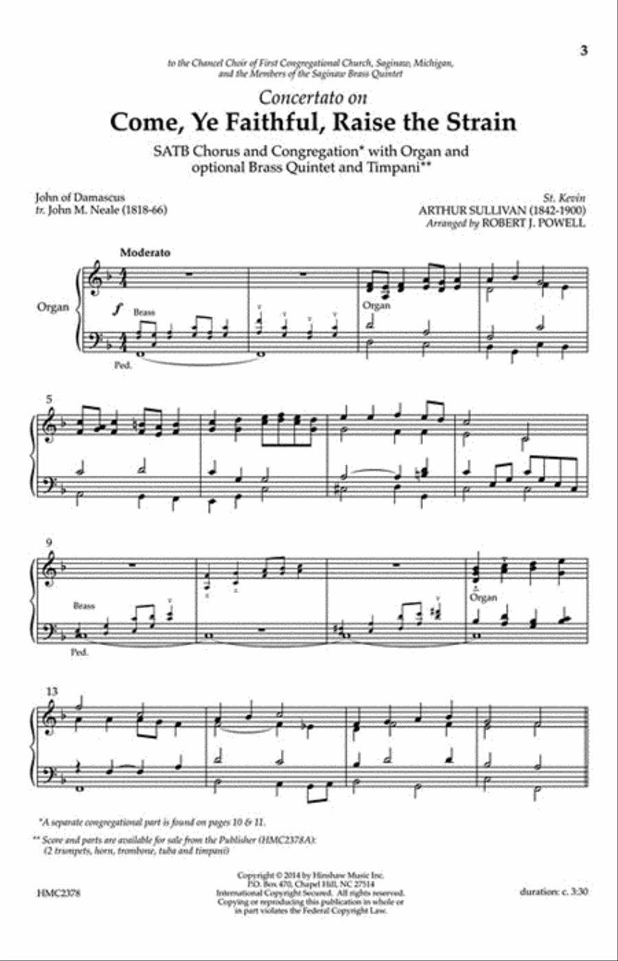 Concertato on Come, Ye Faithful, Raise the Strain 4-Part scores gallery preview page 2