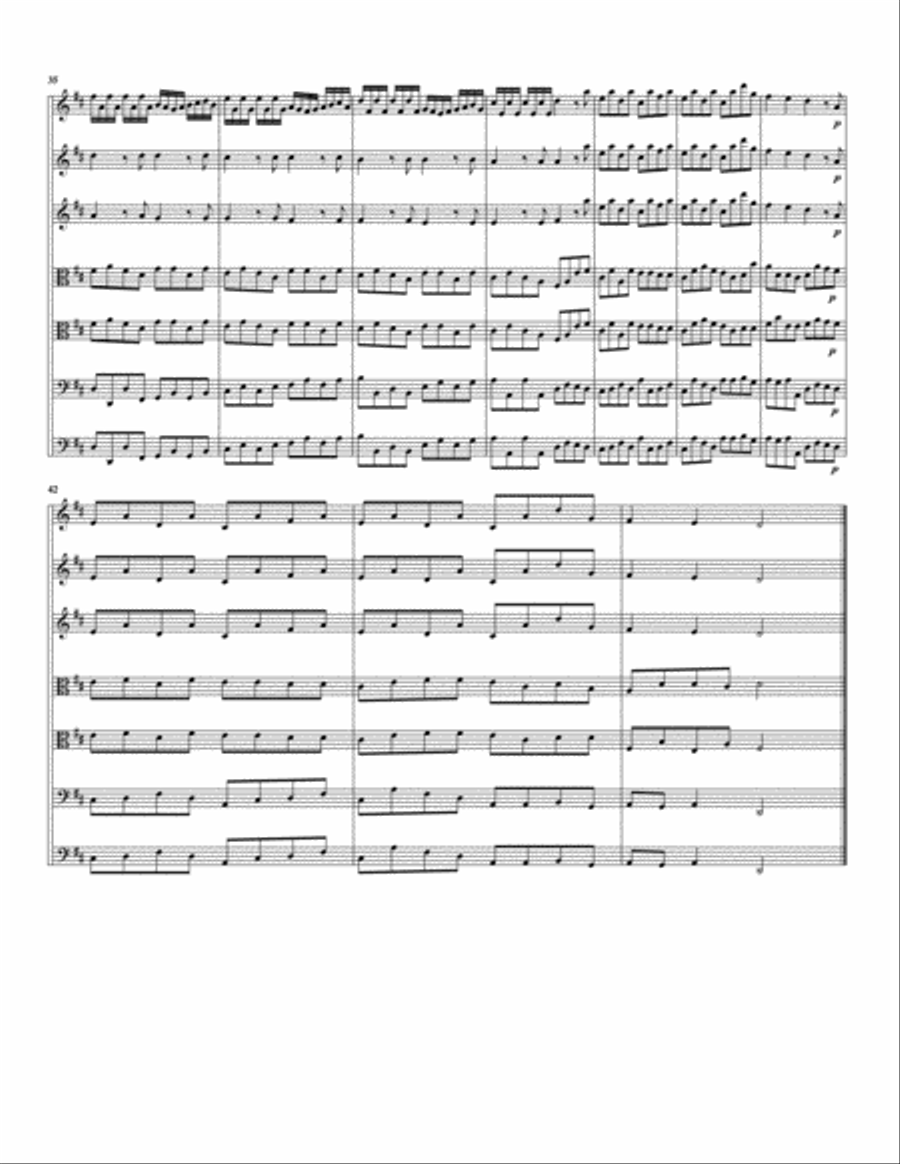 Concerto, string orchestra, Op.2, no.6, D major (Original version) String Orchestra scores gallery preview page 5
