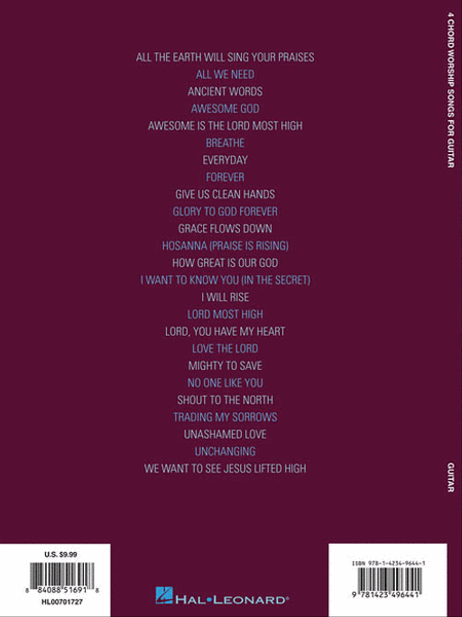 4-Chord Worship Songs for Guitar Guitar scores gallery preview page 2