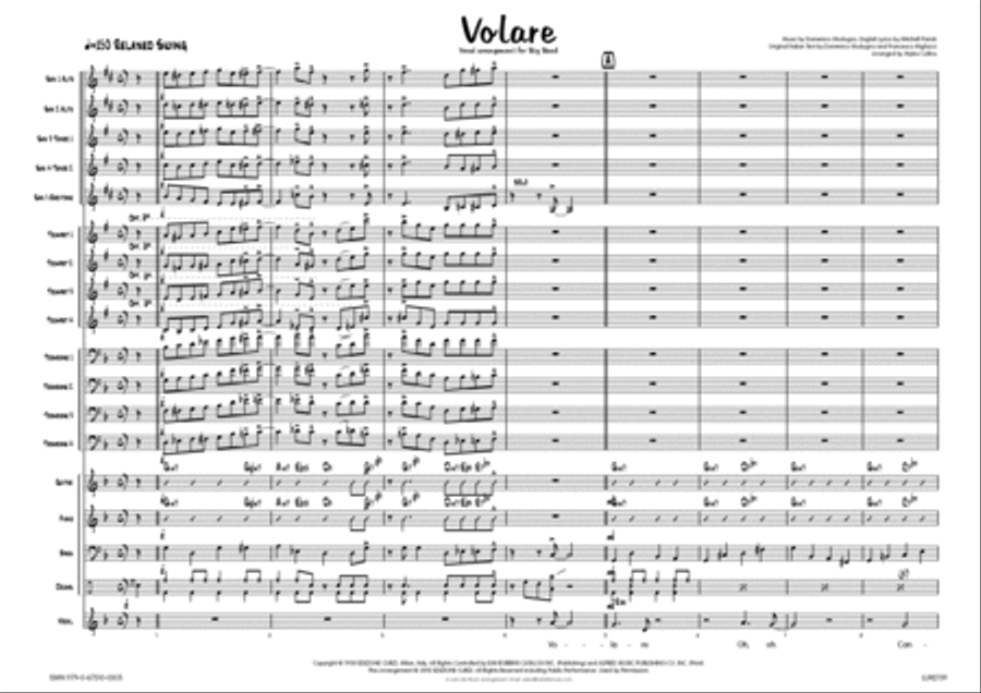 Volare Volare Big Band scores gallery preview page 2