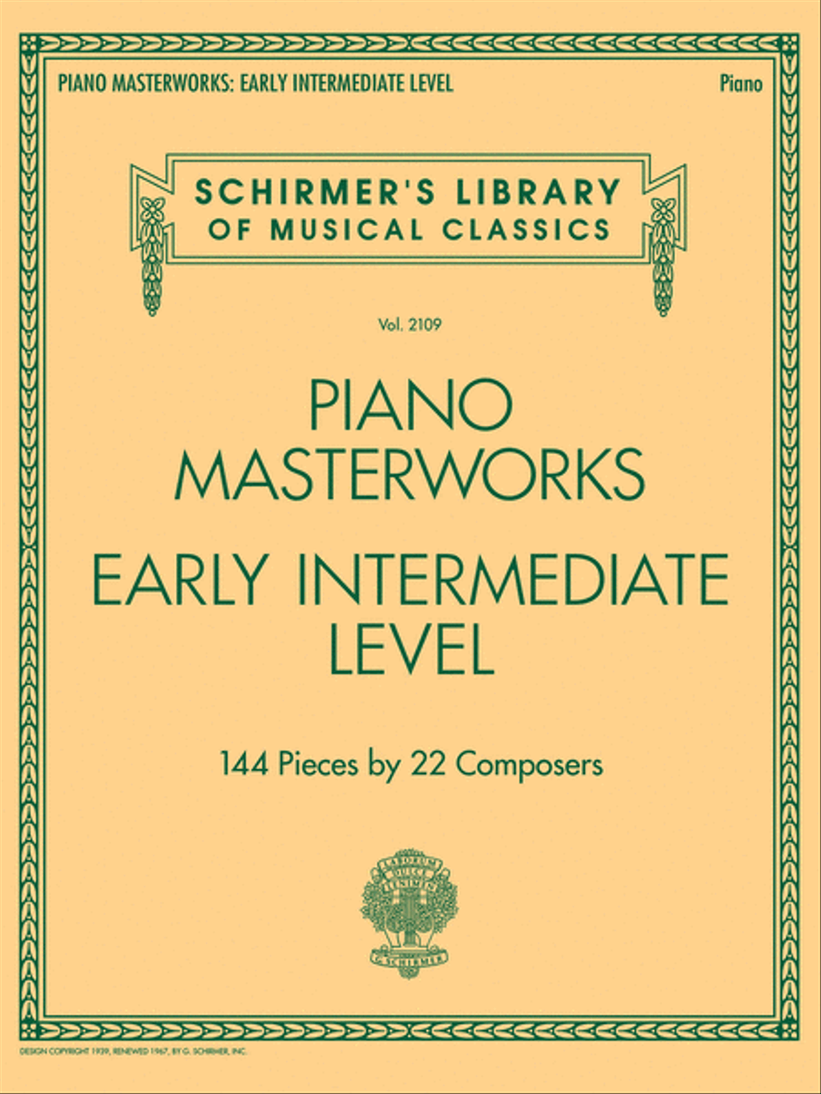 Piano Masterworks - Early Intermediate Level