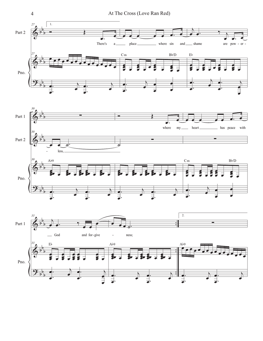 At The Cross (love Ran Red) 2-Part scores gallery preview page 4