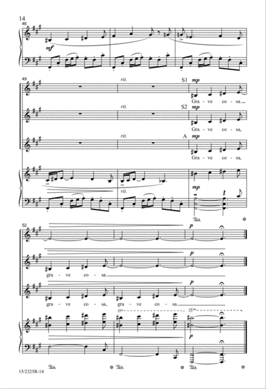 Veo que todos/Agora que sé d'amor (Everyone complains/Now I've discovered love) SSAA scores gallery preview page 14
