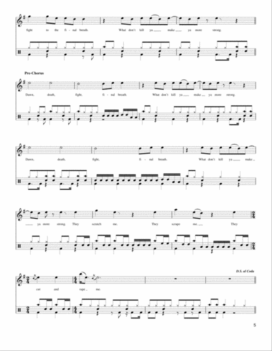 Broken, Beat & Scarred Drum Set scores gallery preview page 5