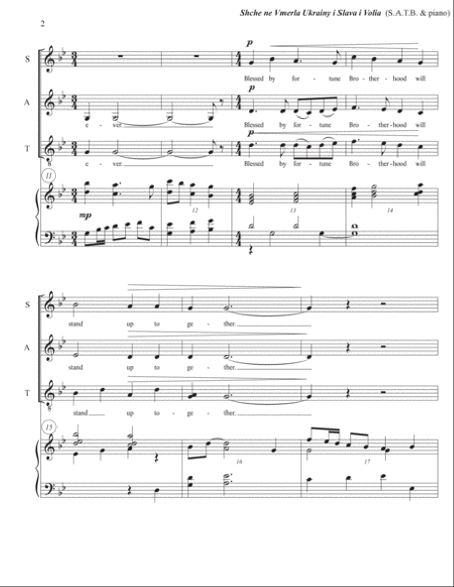Ukrainian National Anthem 4-Part scores gallery preview page 4
