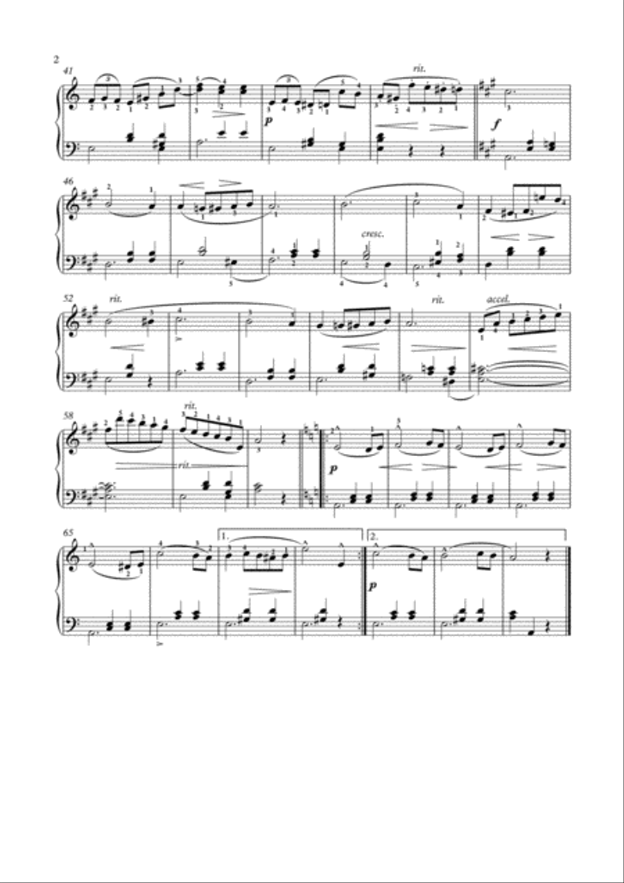 Masterpieces for easy piano 1 by F.Chopin and L.Duschek. Easy Piano scores gallery preview page 2