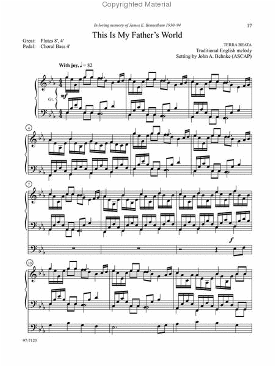Five Preludes of Praise, Set 5 Organ scores gallery preview page 6