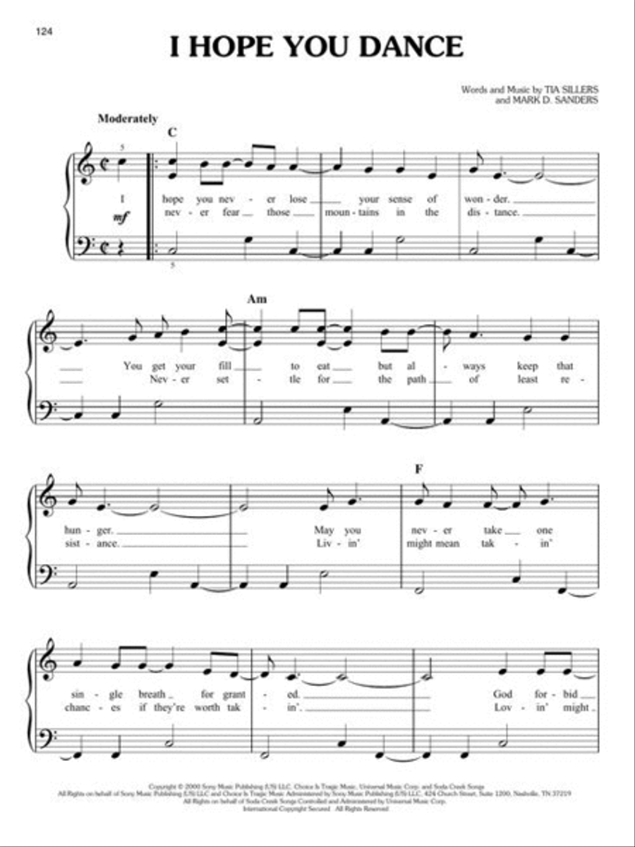 First 50 Country Hits You Should Play on Piano Easy Piano scores gallery preview page 6