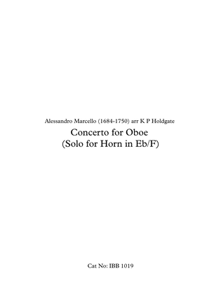 Concerto for Oboe (Solo for Horn in Eb/F)