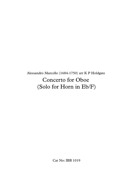 Concerto for Oboe (Solo for Horn in Eb/F) image number null