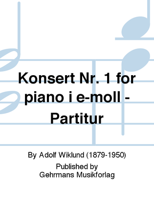 Konsert Nr. 1 for piano i e-moll - Partitur