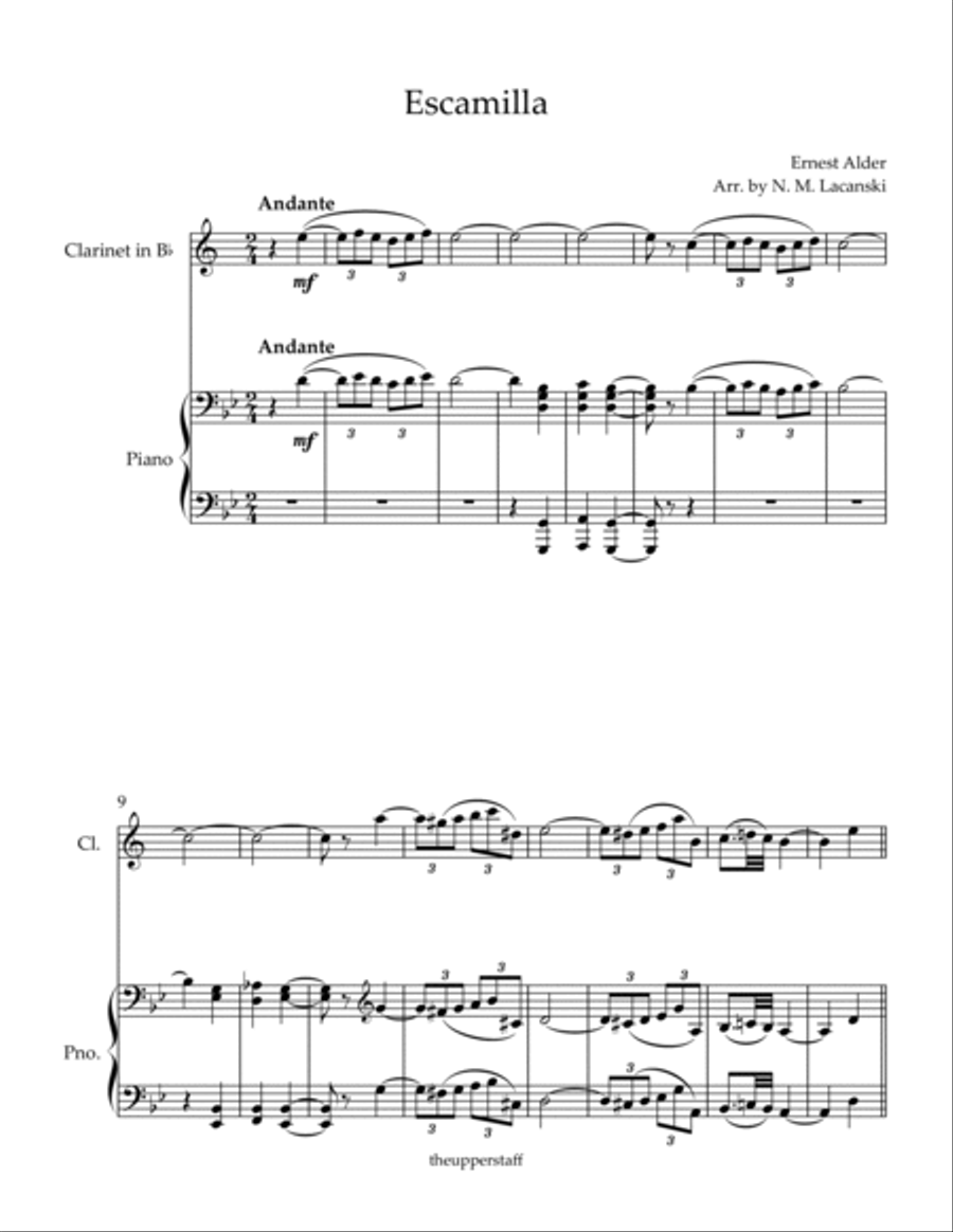 Escamilla Escamilla Clarinet Solo scores gallery preview page 2