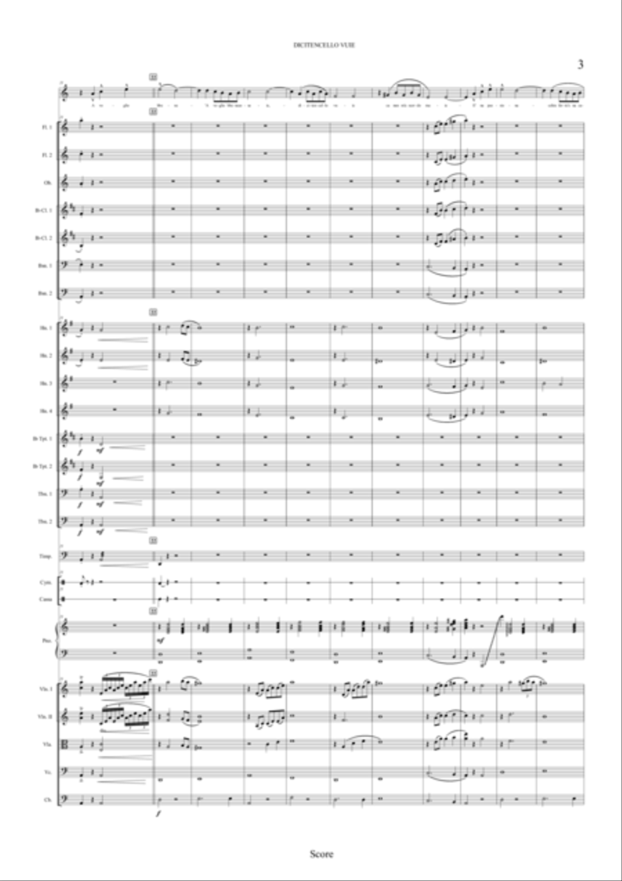 Dicitencello vuie Full Orchestra scores gallery preview page 3